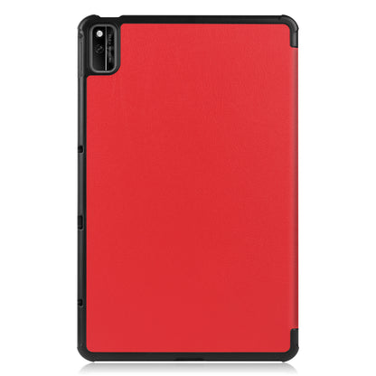 For Huawei MatePad 10.4 (2020)/(2022)/Honor V6 PU Leather Case Protective Shell Shockproof Three-fold Stand Tablet Cover