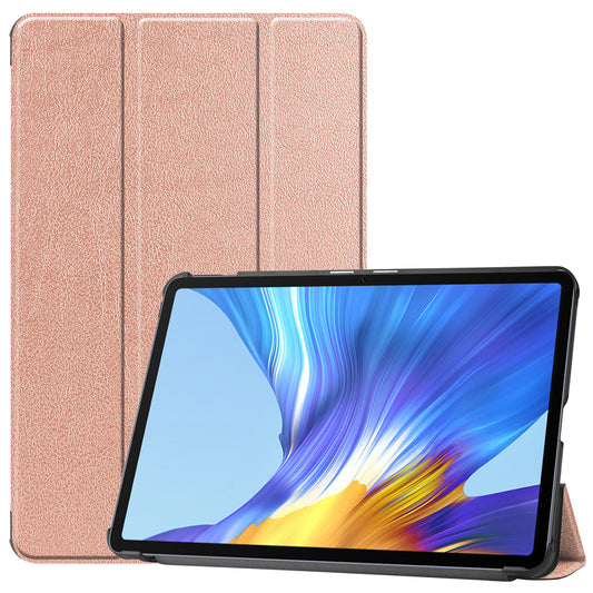 For Huawei MatePad 10.4 (2020)/(2022)/Honor V6 PU Leather Case Protective Shell Shockproof Three-fold Stand Tablet Cover