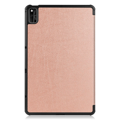 For Huawei MatePad 10.4 (2020)/(2022)/Honor V6 PU Leather Case Protective Shell Shockproof Three-fold Stand Tablet Cover