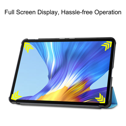 For Huawei MatePad 10.4 (2020)/(2022)/Honor V6 PU Leather Case Protective Shell Shockproof Three-fold Stand Tablet Cover