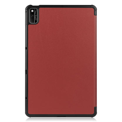 For Huawei MatePad 10.4 (2020)/(2022)/Honor V6 PU Leather Case Protective Shell Shockproof Three-fold Stand Tablet Cover