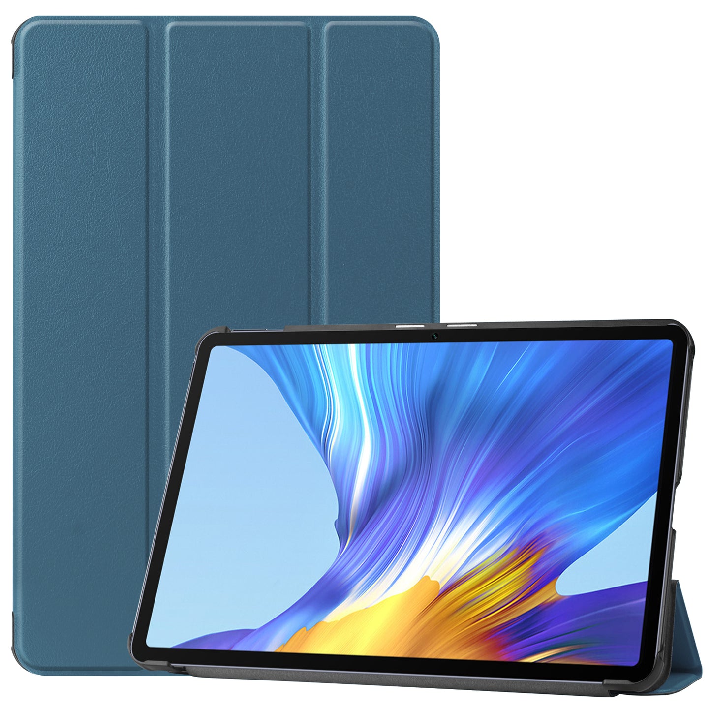 For Huawei MatePad 10.4 (2020)/(2022)/Honor V6 PU Leather Case Protective Shell Shockproof Three-fold Stand Tablet Cover