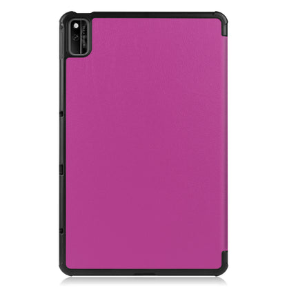 For Huawei MatePad 10.4 (2020)/(2022)/Honor V6 PU Leather Case Protective Shell Shockproof Three-fold Stand Tablet Cover