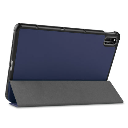 For Huawei MatePad 10.4 (2020)/(2022)/Honor V6 PU Leather Case Protective Shell Shockproof Three-fold Stand Tablet Cover