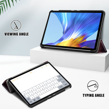 Pattern Printing PU Leather Tri-fold Stand Tablet Case for Honor V6 5G 10.4/Huawei MatePad 10.4
