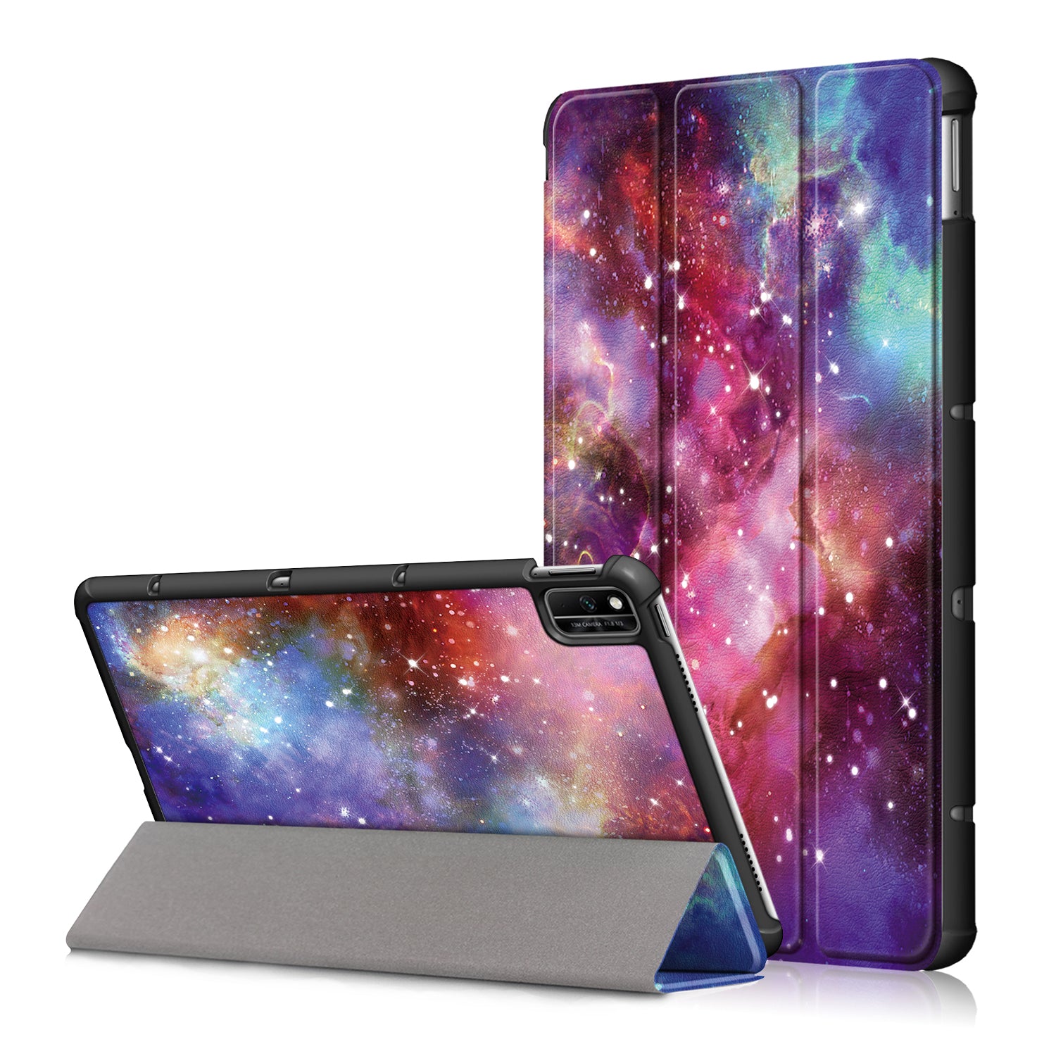 Pattern Printing PU Leather Tri-fold Stand Tablet Case for Honor V6 5G 10.4/Huawei MatePad 10.4