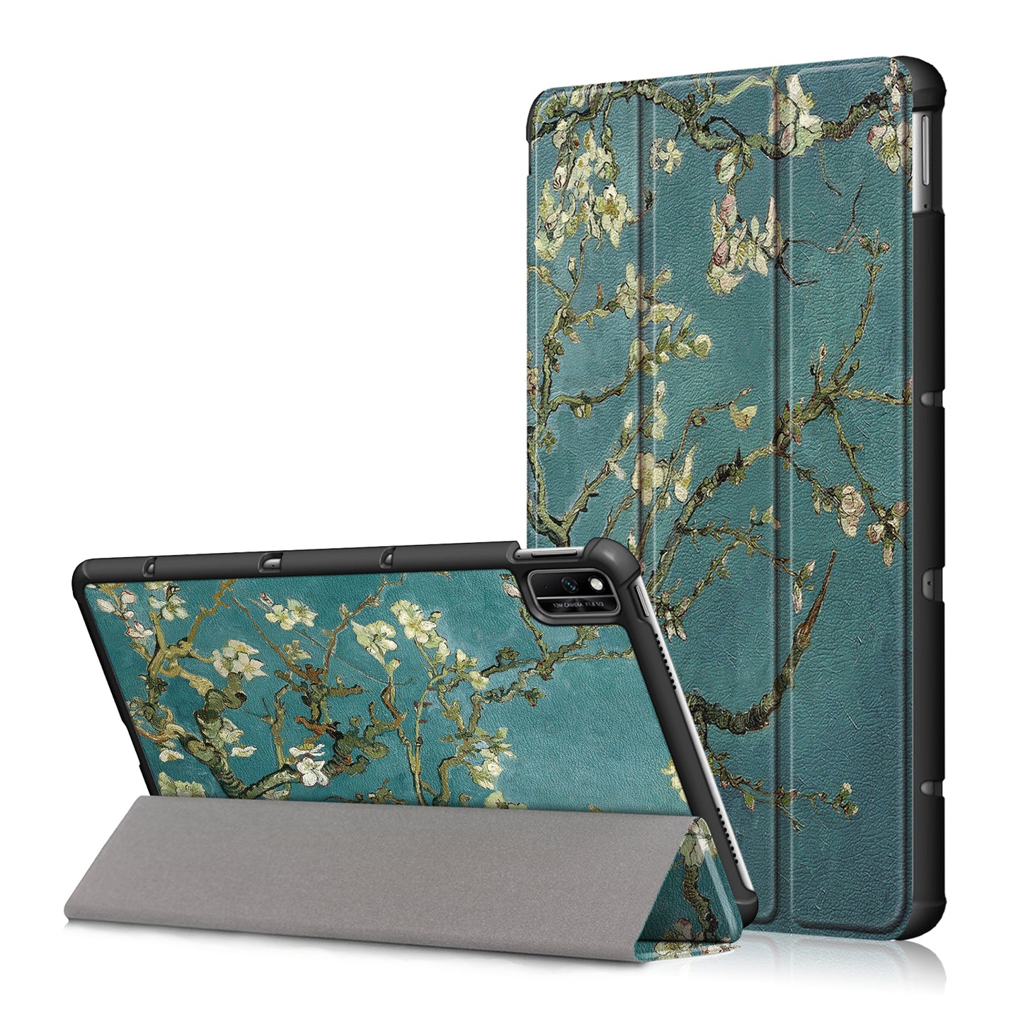 Pattern Printing PU Leather Tri-fold Stand Tablet Case for Honor V6 5G 10.4/Huawei MatePad 10.4