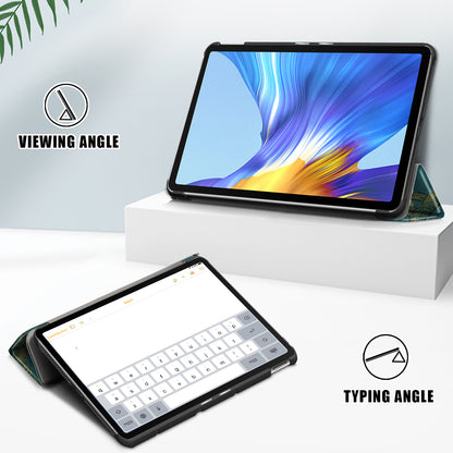 Pattern Printing PU Leather Tri-fold Stand Tablet Case for Honor V6 5G 10.4/Huawei MatePad 10.4