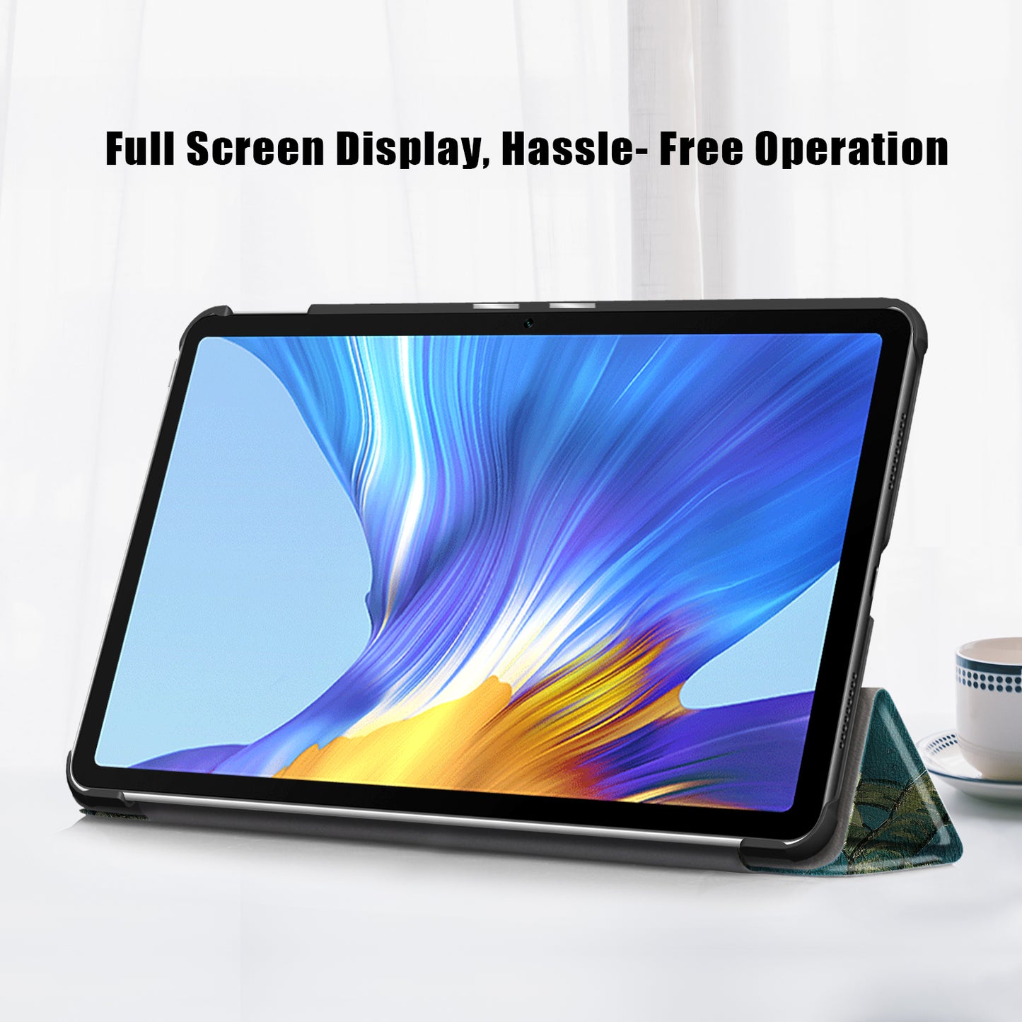 Pattern Printing PU Leather Tri-fold Stand Tablet Case for Honor V6 5G 10.4/Huawei MatePad 10.4