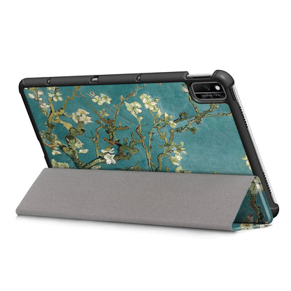 Pattern Printing PU Leather Tri-fold Stand Tablet Case for Honor V6 5G 10.4/Huawei MatePad 10.4