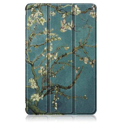Pattern Printing PU Leather Tri-fold Stand Tablet Case for Honor V6 5G 10.4/Huawei MatePad 10.4