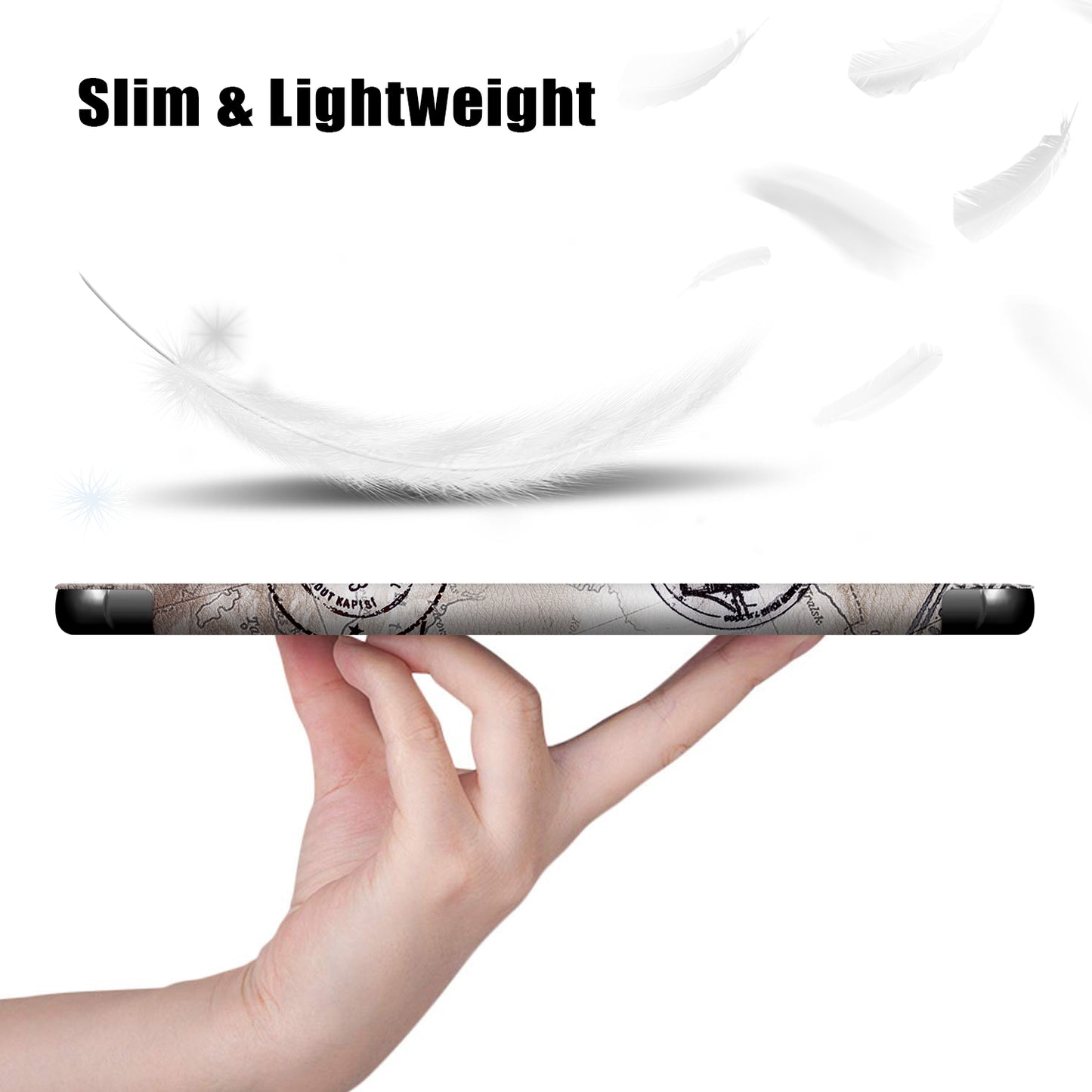 Pattern Printing PU Leather Tri-fold Stand Tablet Case for Honor V6 5G 10.4/Huawei MatePad 10.4