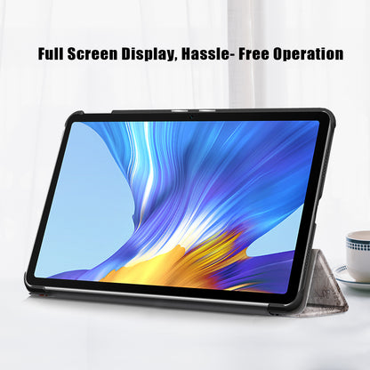 Pattern Printing PU Leather Tri-fold Stand Tablet Case for Honor V6 5G 10.4/Huawei MatePad 10.4