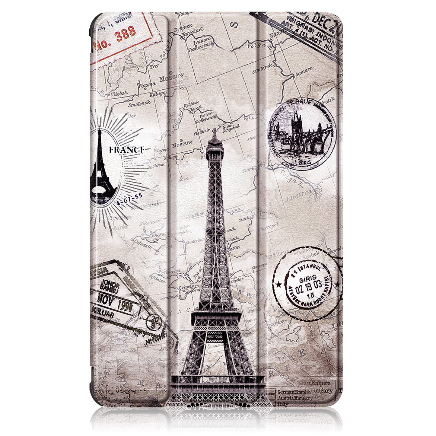 Pattern Printing PU Leather Tri-fold Stand Tablet Case for Honor V6 5G 10.4/Huawei MatePad 10.4