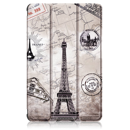 Pattern Printing PU Leather Tri-fold Stand Tablet Case for Honor V6 5G 10.4/Huawei MatePad 10.4
