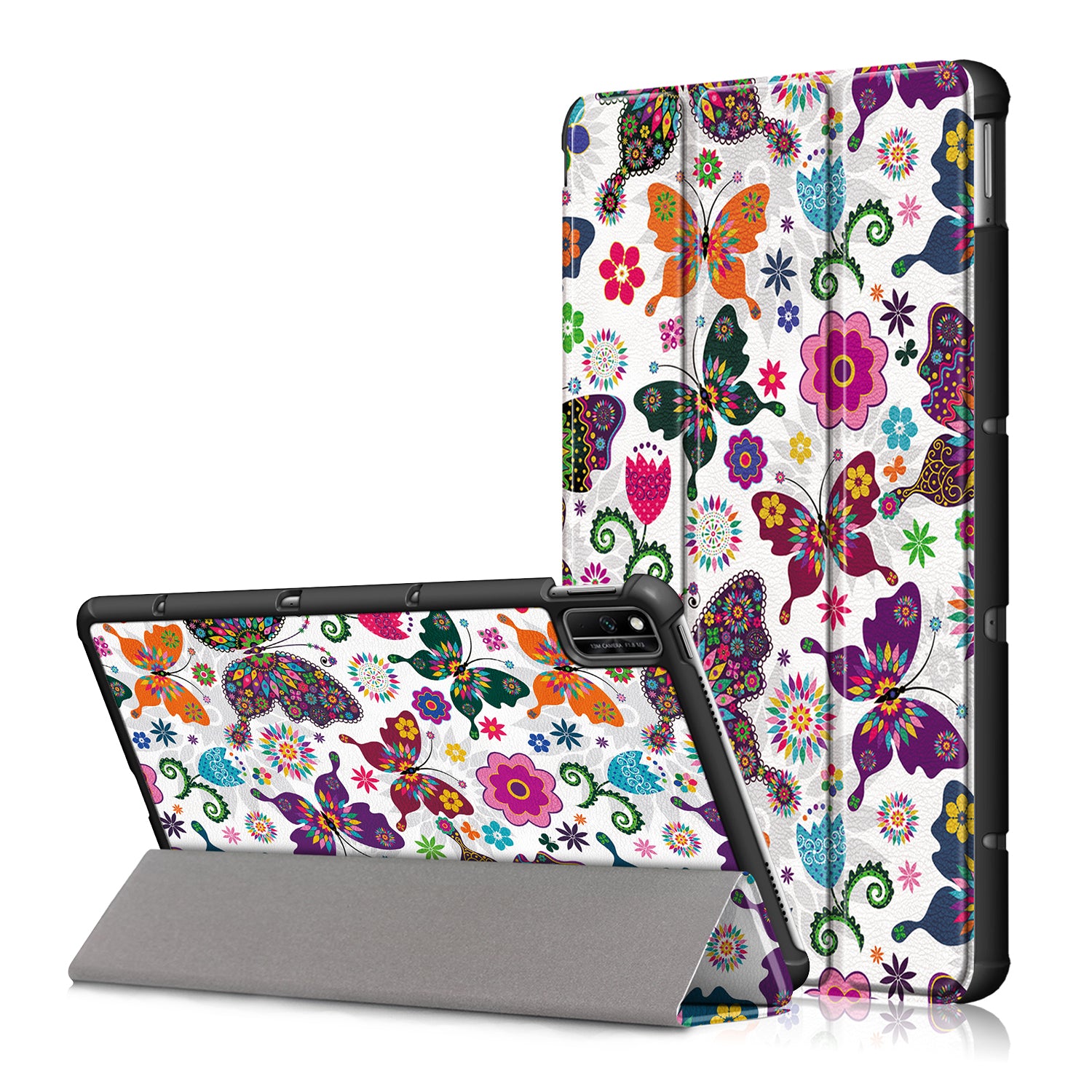 Pattern Printing PU Leather Tri-fold Stand Tablet Case for Honor V6 5G 10.4/Huawei MatePad 10.4