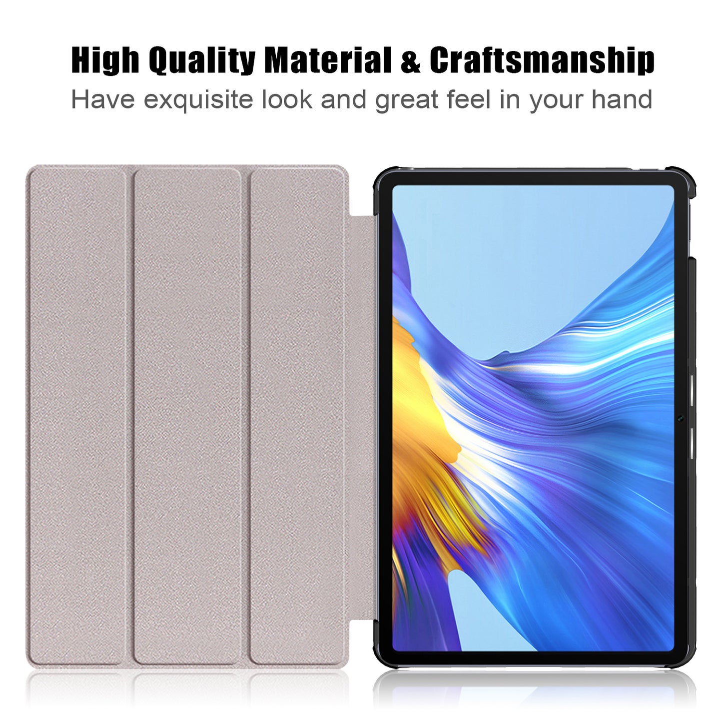 Pattern Printing PU Leather Tri-fold Stand Tablet Case for Honor V6 5G 10.4/Huawei MatePad 10.4