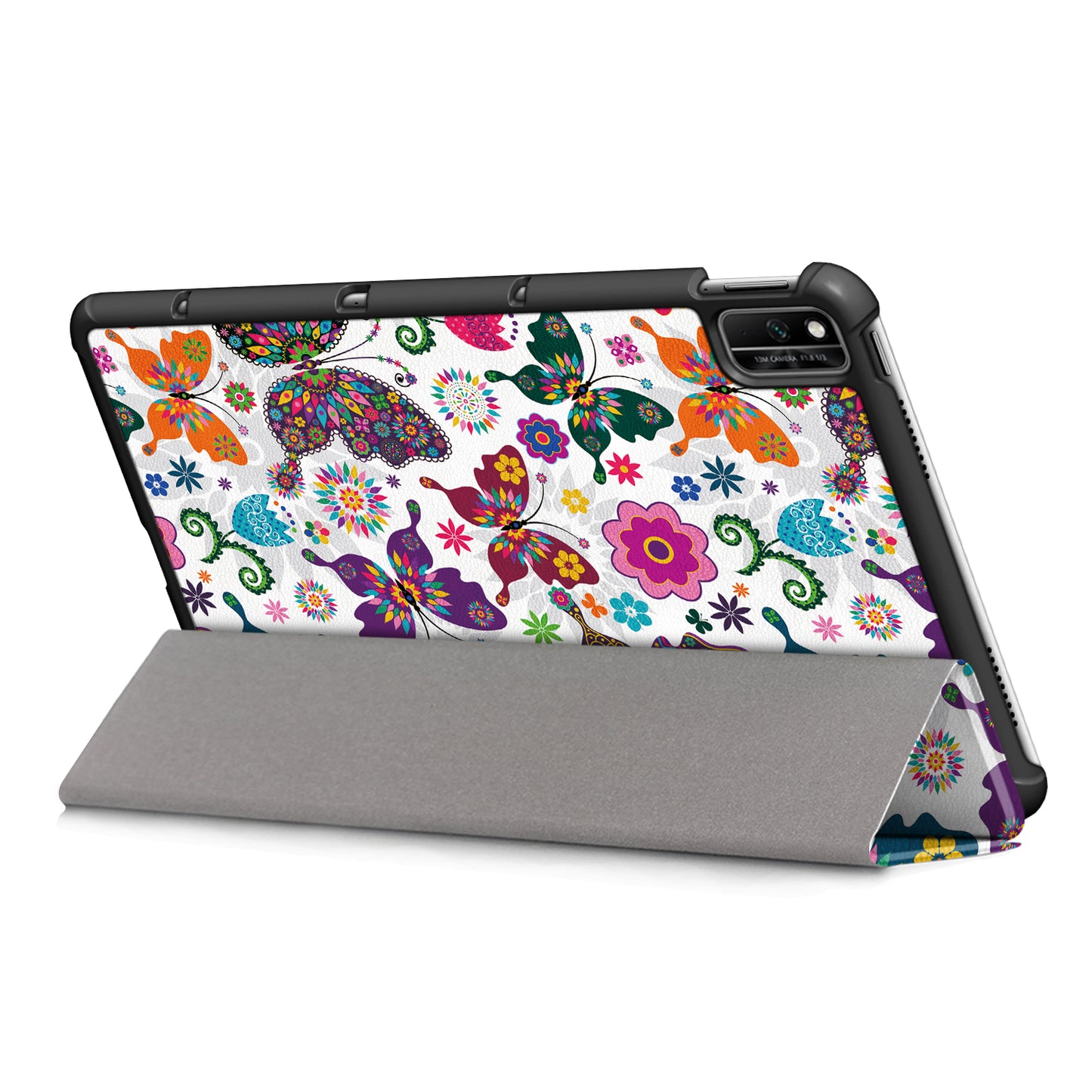 Pattern Printing PU Leather Tri-fold Stand Tablet Case for Honor V6 5G 10.4/Huawei MatePad 10.4
