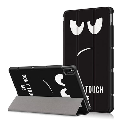 Pattern Printing PU Leather Tri-fold Stand Tablet Case for Honor V6 5G 10.4/Huawei MatePad 10.4
