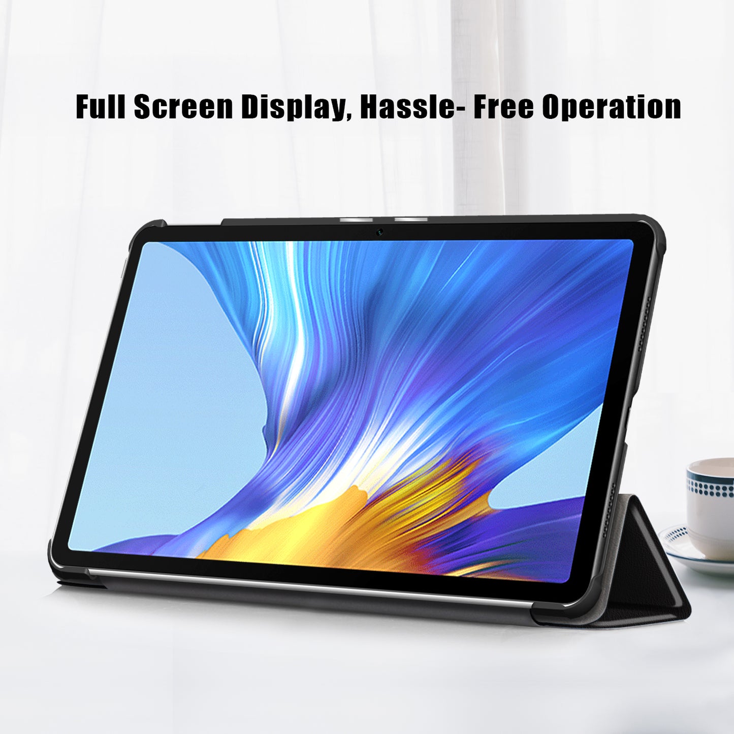 Pattern Printing PU Leather Tri-fold Stand Tablet Case for Honor V6 5G 10.4/Huawei MatePad 10.4