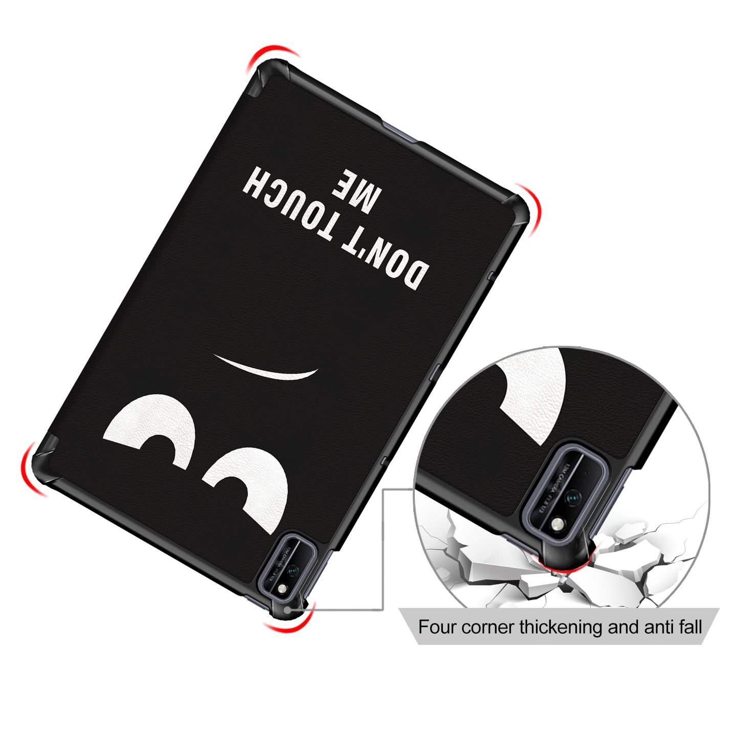 Pattern Printing PU Leather Tri-fold Stand Tablet Case for Honor V6 5G 10.4/Huawei MatePad 10.4