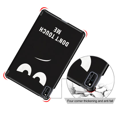 Pattern Printing PU Leather Tri-fold Stand Tablet Case for Honor V6 5G 10.4/Huawei MatePad 10.4