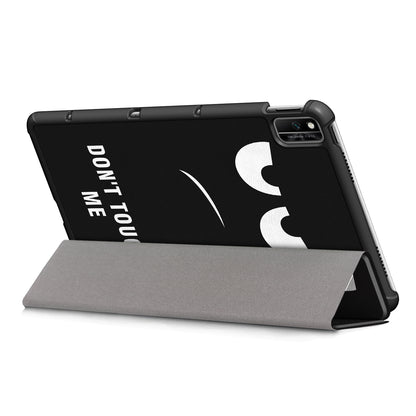 Pattern Printing PU Leather Tri-fold Stand Tablet Case for Honor V6 5G 10.4/Huawei MatePad 10.4