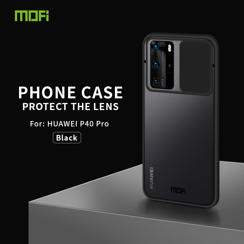 MOFI XINDUN Series PC+TPU Shockproof with Lens Protective Slide Shield Cover for Huawei P40 Pro