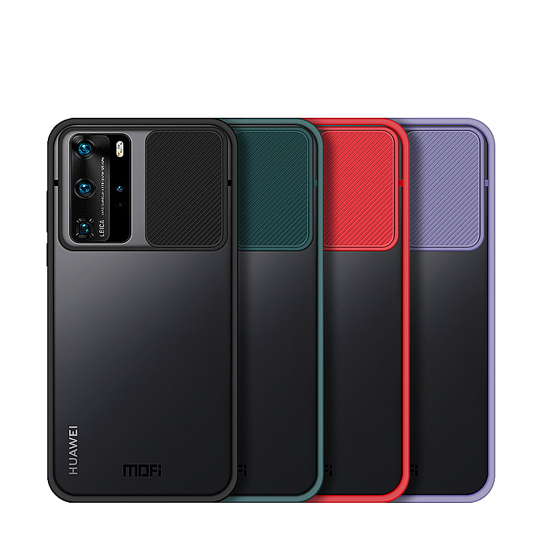 MOFI XINDUN Series PC+TPU Shockproof with Lens Protective Slide Shield Cover for Huawei P40 Pro