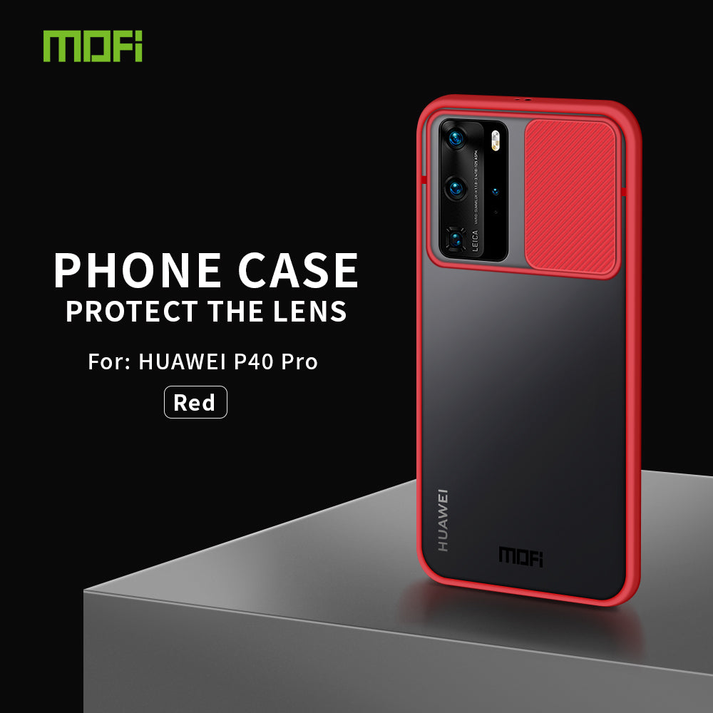 MOFI XINDUN Series PC+TPU Shockproof with Lens Protective Slide Shield Cover for Huawei P40 Pro