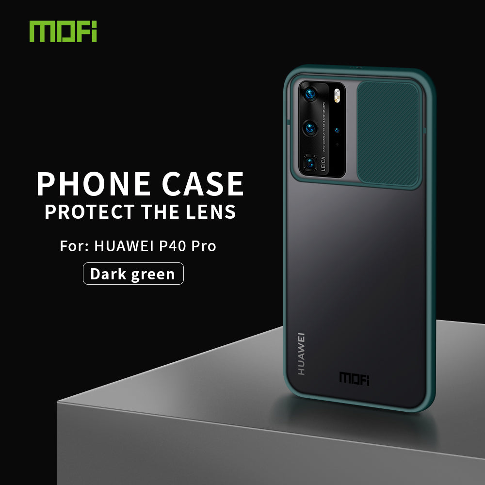 MOFI XINDUN Series PC+TPU Shockproof with Lens Protective Slide Shield Cover for Huawei P40 Pro