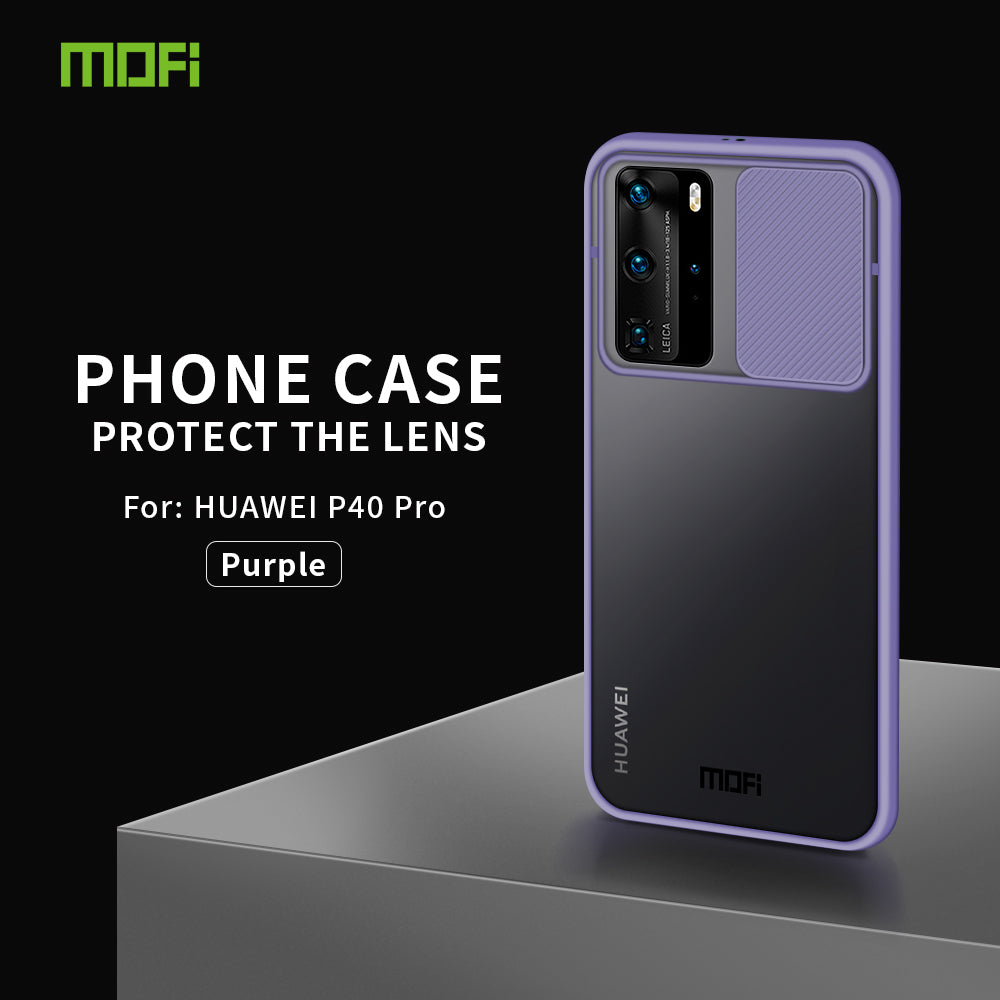 MOFI XINDUN Series PC+TPU Shockproof with Lens Protective Slide Shield Cover for Huawei P40 Pro