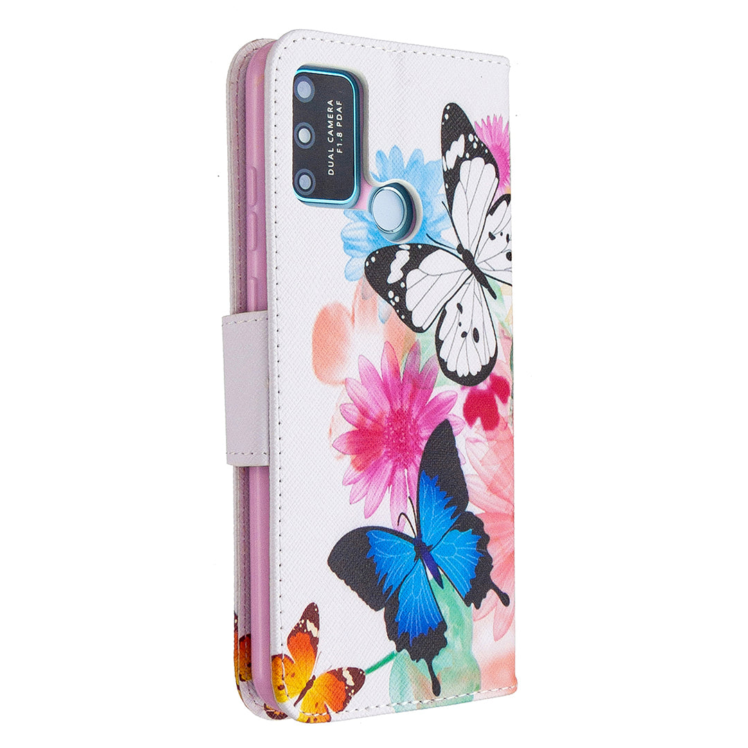 Pattern Printing Magnetic Leather Stand Case for Honor 9A