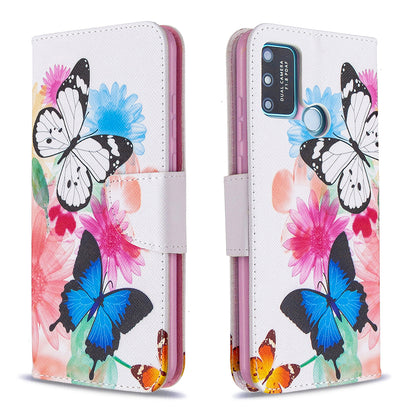 Pattern Printing Magnetic Leather Stand Case for Honor 9A