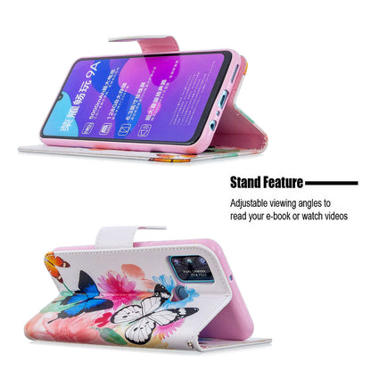 Pattern Printing Magnetic Leather Stand Case for Honor 9A