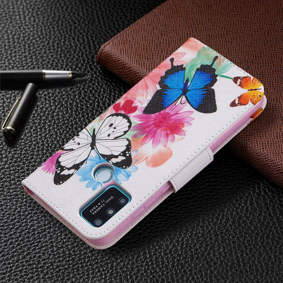 Pattern Printing Magnetic Leather Stand Case for Honor 9A