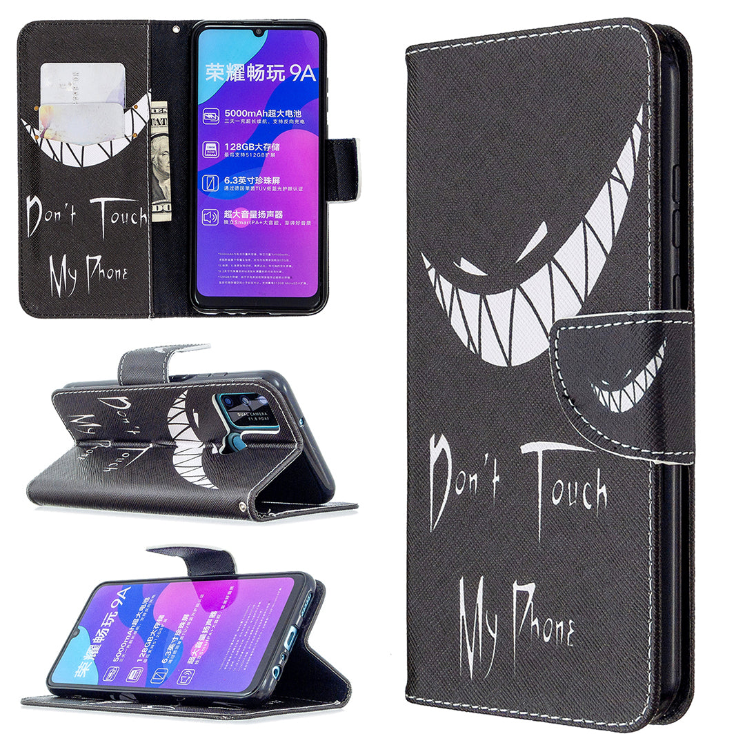 Pattern Printing Magnetic Leather Stand Case for Honor 9A