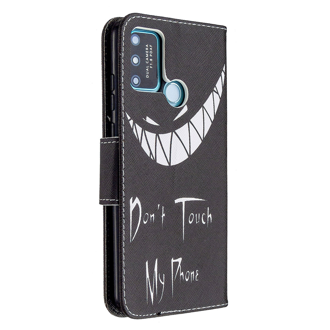 Pattern Printing Magnetic Leather Stand Case for Honor 9A
