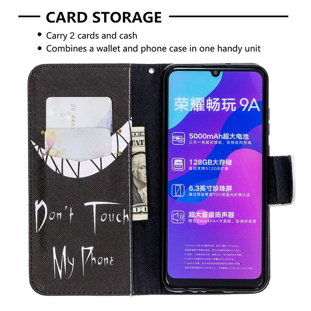 Pattern Printing Magnetic Leather Stand Case for Honor 9A