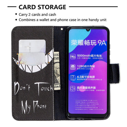 Pattern Printing Magnetic Leather Stand Case for Honor 9A