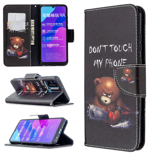 Pattern Printing Magnetic Leather Stand Case for Honor 9A
