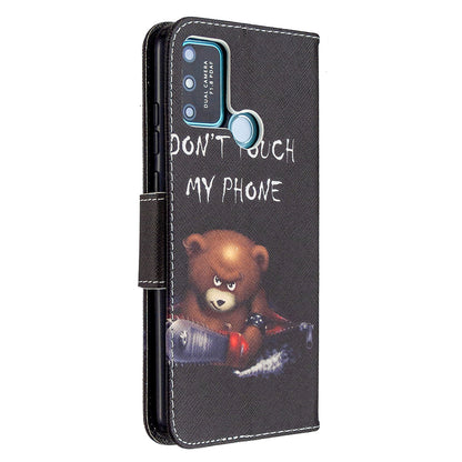 Pattern Printing Magnetic Leather Stand Case for Honor 9A