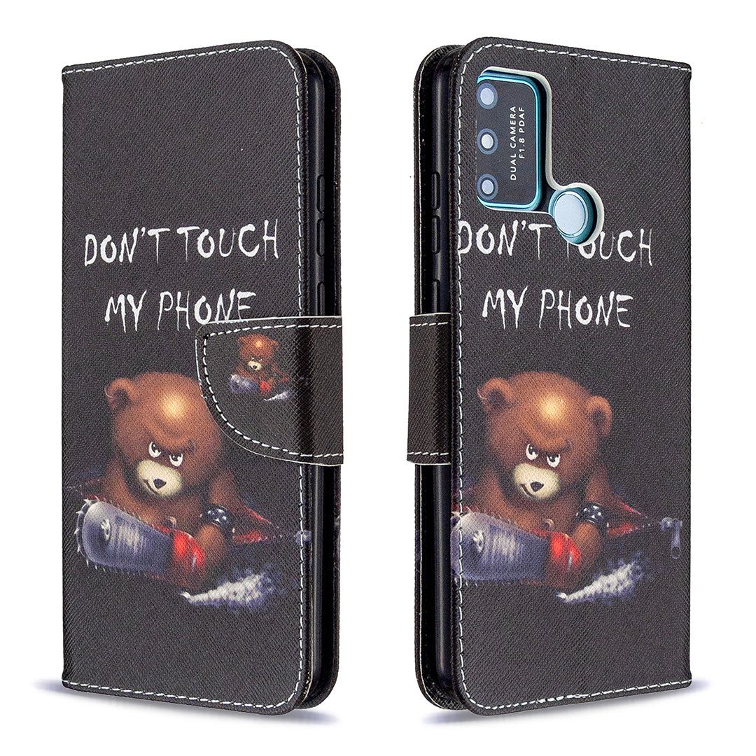 Pattern Printing Magnetic Leather Stand Case for Honor 9A