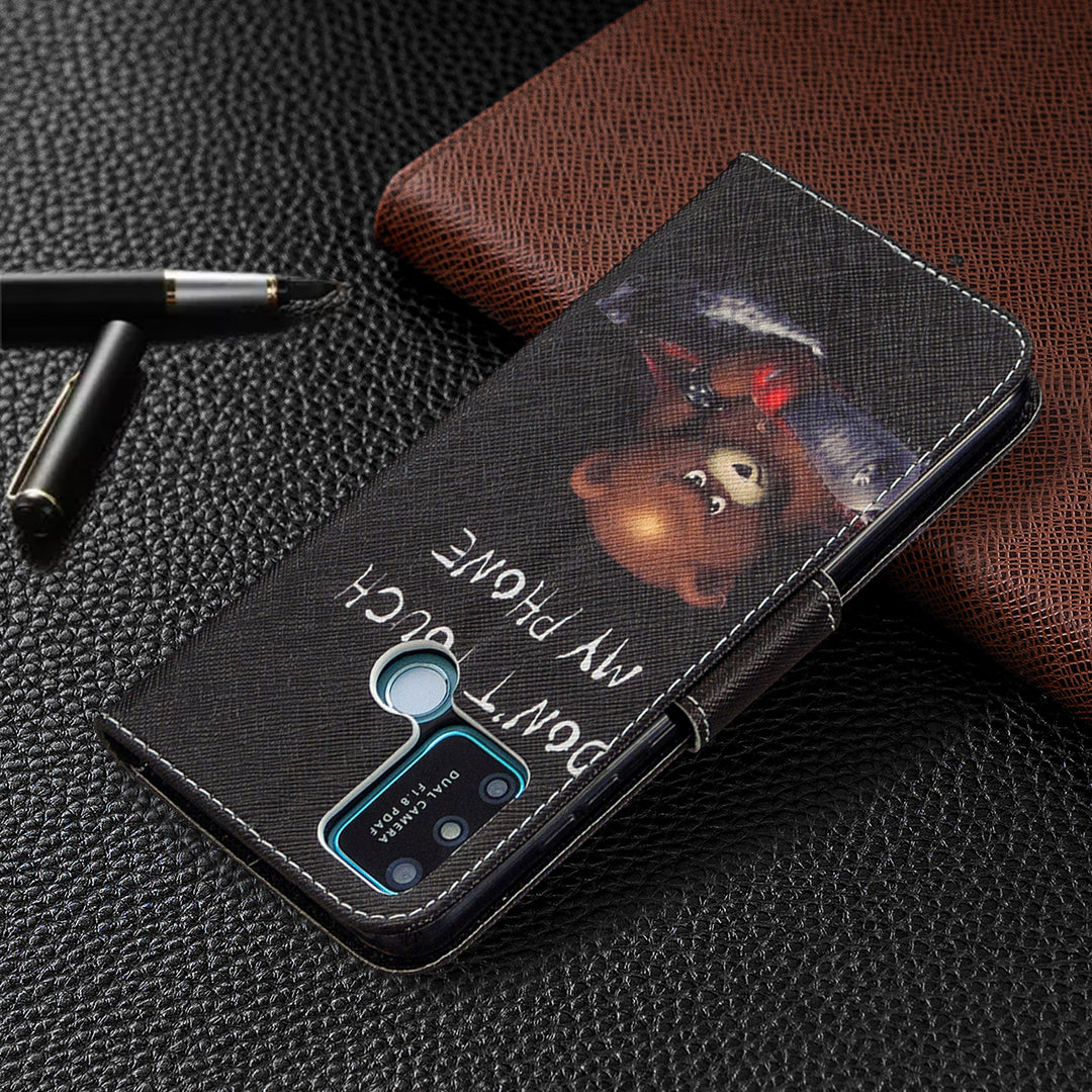 Pattern Printing Magnetic Leather Stand Case for Honor 9A