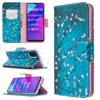Pattern Printing Magnetic Leather Stand Case for Honor 9A