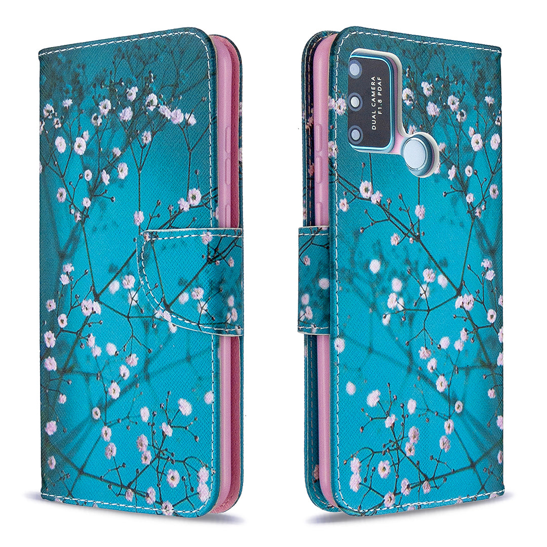 Pattern Printing Magnetic Leather Stand Case for Honor 9A