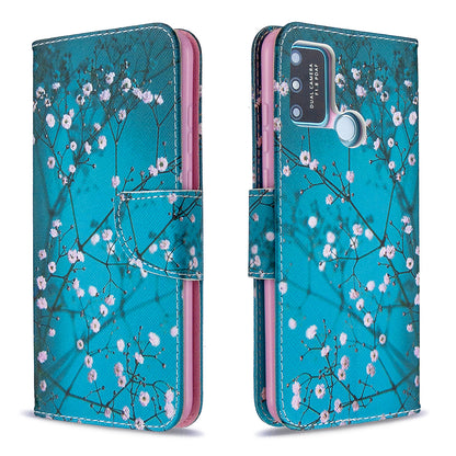 Pattern Printing Magnetic Leather Stand Case for Honor 9A