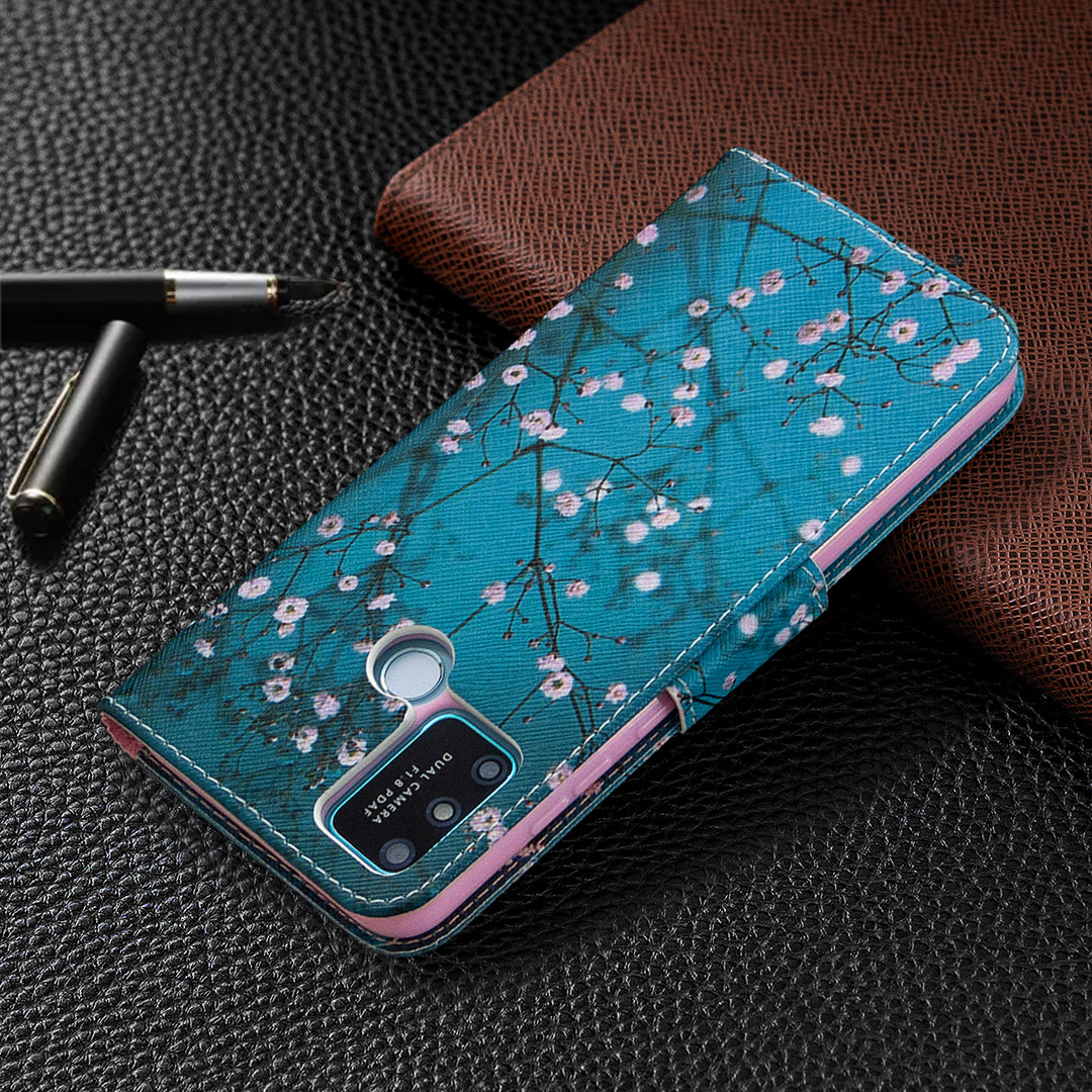 Pattern Printing Magnetic Leather Stand Case for Honor 9A