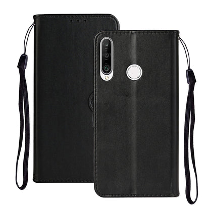 Wallet Leather Stand Phone Case with Strap for Huawei Y6p