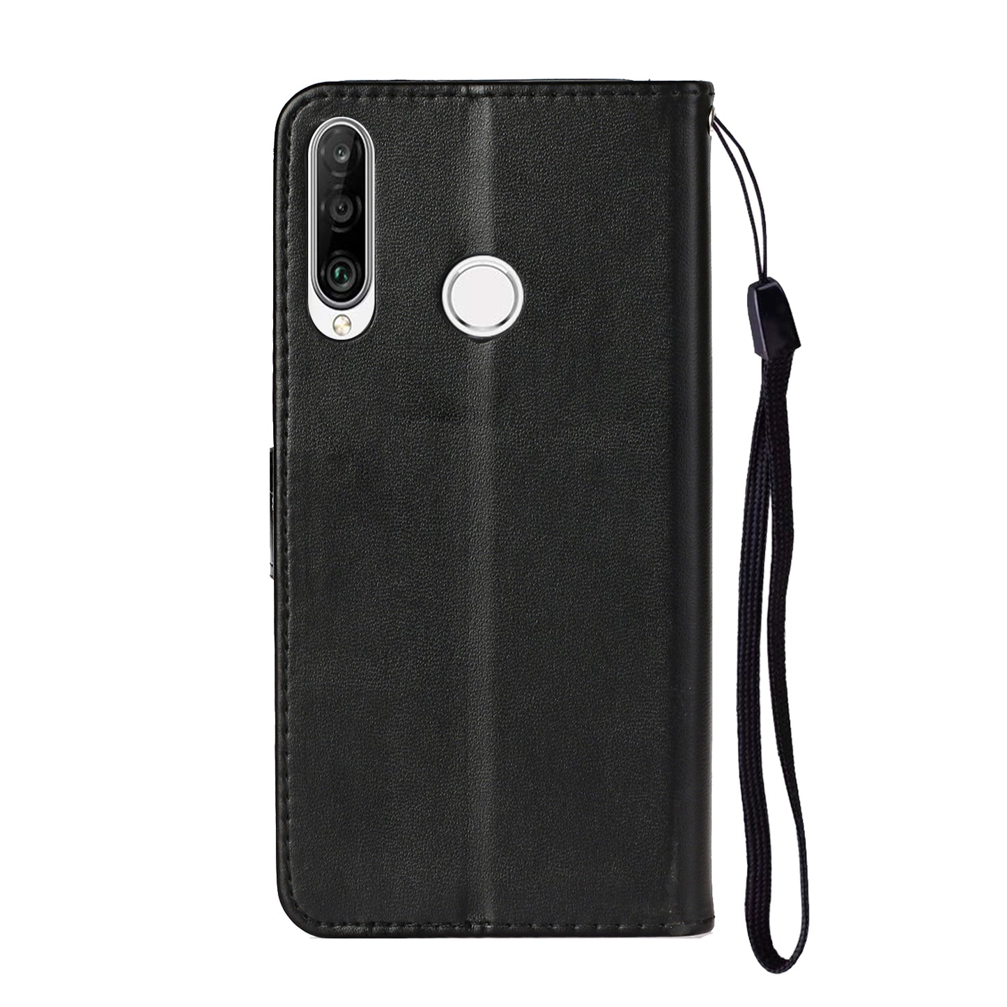 Wallet Leather Stand Phone Case with Strap for Huawei Y6p